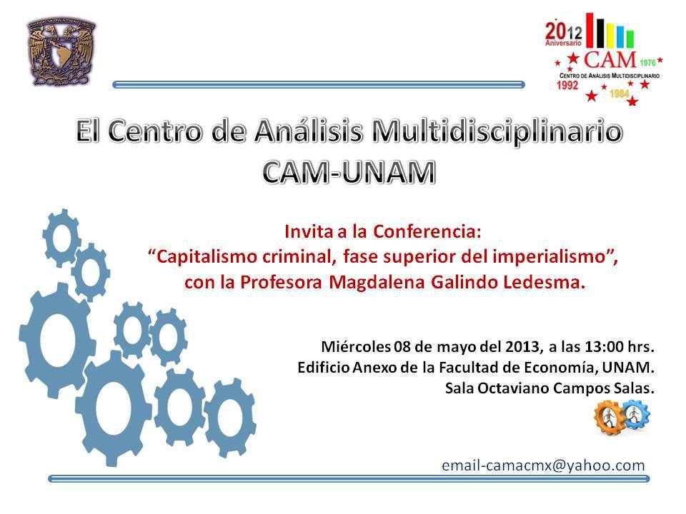Conferencia: capitalismo criminal, fase superior del imperialismo